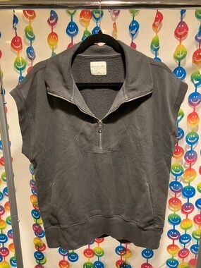 Abercrombie & Fitch Oversized Tunic Half-Zip Vest (Medium)
